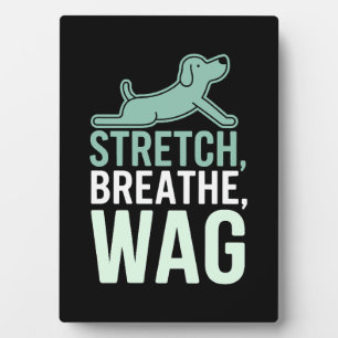 Plaque Photo Yoga Doga Chien Bien-être Animal Étirement Conscie