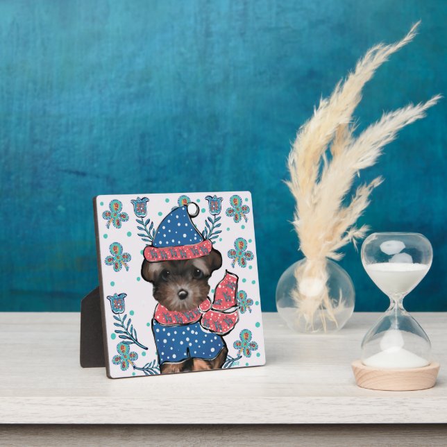 Plaque Photo Yorkie Poo  (Insitu)