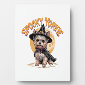 Plaque Photo Yorkshire Terrier Halloween