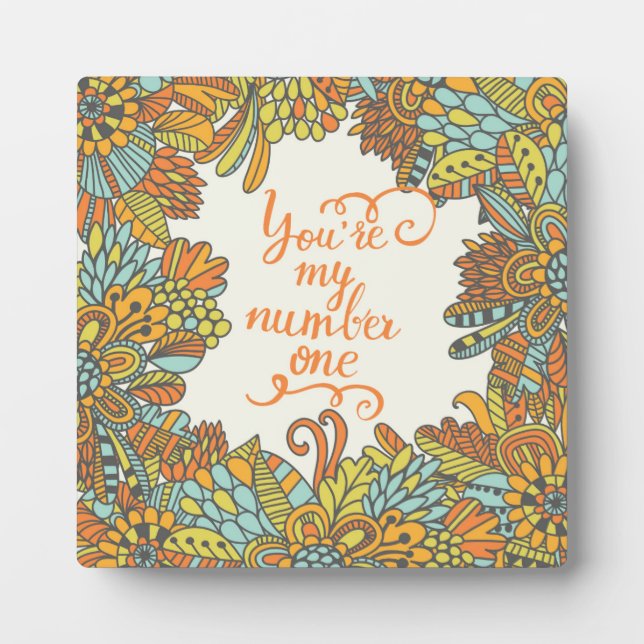 Plaque Photo You Are My Number (Devant)