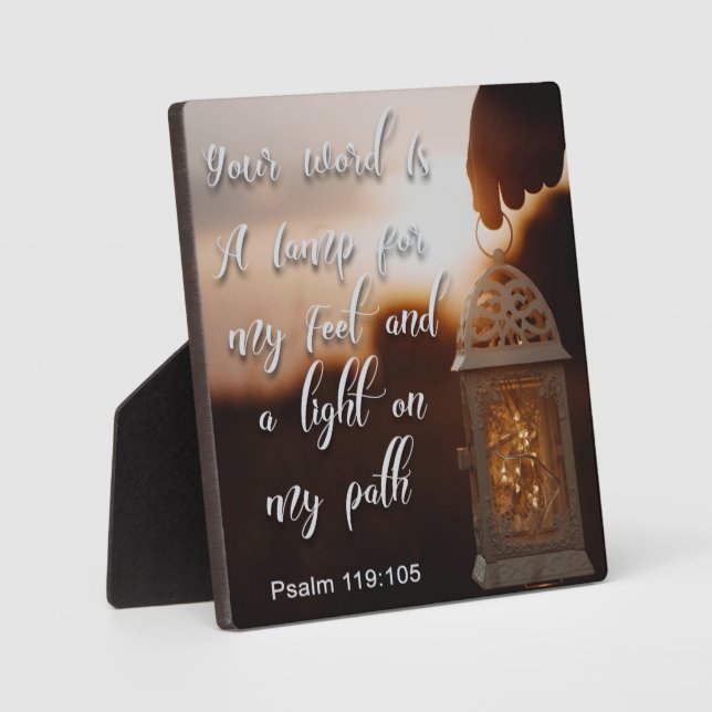 Plaque Photo Your Word (Psalm 119:105) (Recto)