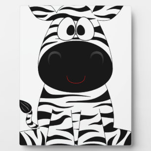 Plaque Photo Zebra mignonne Animal Stripes Jungle Safari Whimsi