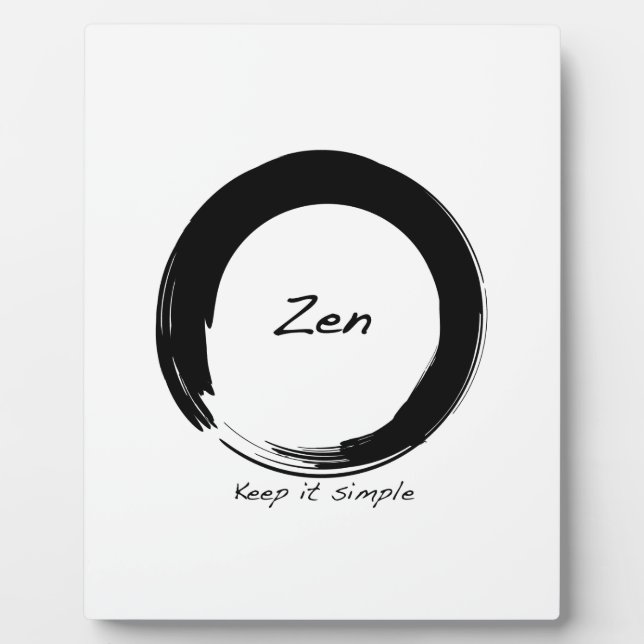 Plaque Photo Zen : Gardez-le simple (Devant)