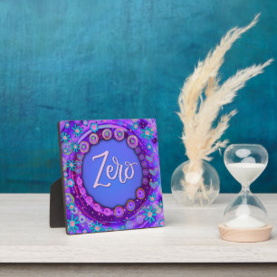 Plaque Photo Zéro Purple Floral Inspiration Whimsical