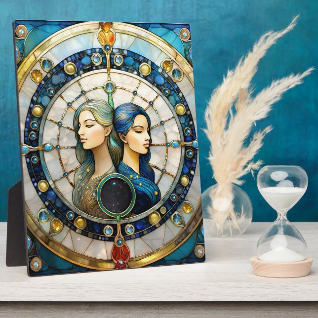 Plaque Photo Zodiac - Gemini Les Jumeaux (Côté)