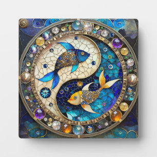 Plaque Photo Zodiac - Poissons de poisson Yin et Yang