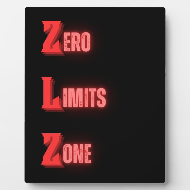 Plaque Photo Zone de limites zéro (Devant)