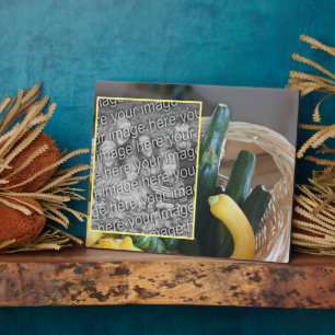 Plaque Photo Zucchini Squash Légumes Ajouter votre propre photo