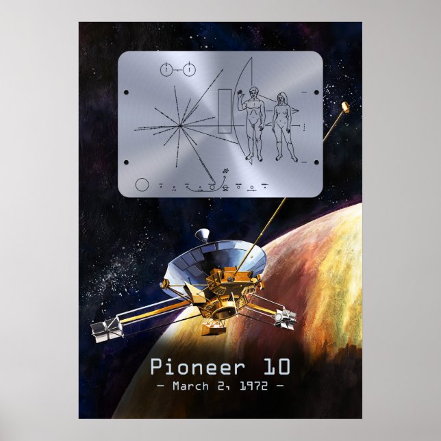 Plaque Pioneer 10 - Affiche (Devant)