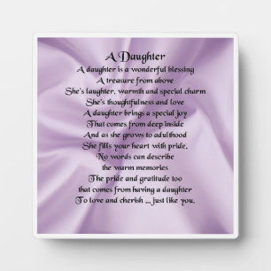 Plaque Poem Fille - Lilac Design Soie