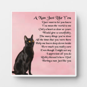 Plaque Poem Nan - Design Chat Noir