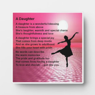 Plaque poème fille - Design Ballerina