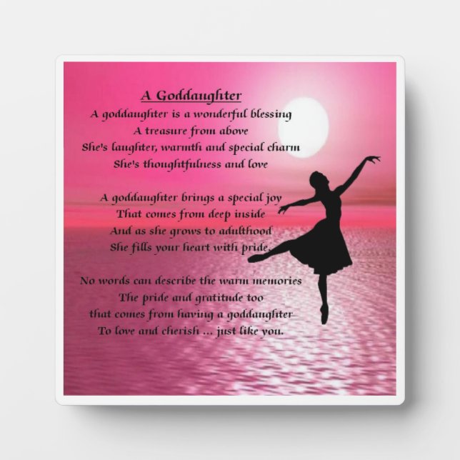 Plaque poème Godgirl - Design Ballerina (Devant)