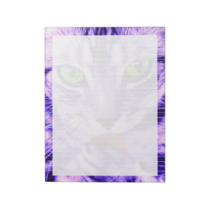 Plaqué pour chat violet - Bloc-notes de 11 po x 8,