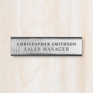 Plaque professionnelle en bois moderne Bureau modi
