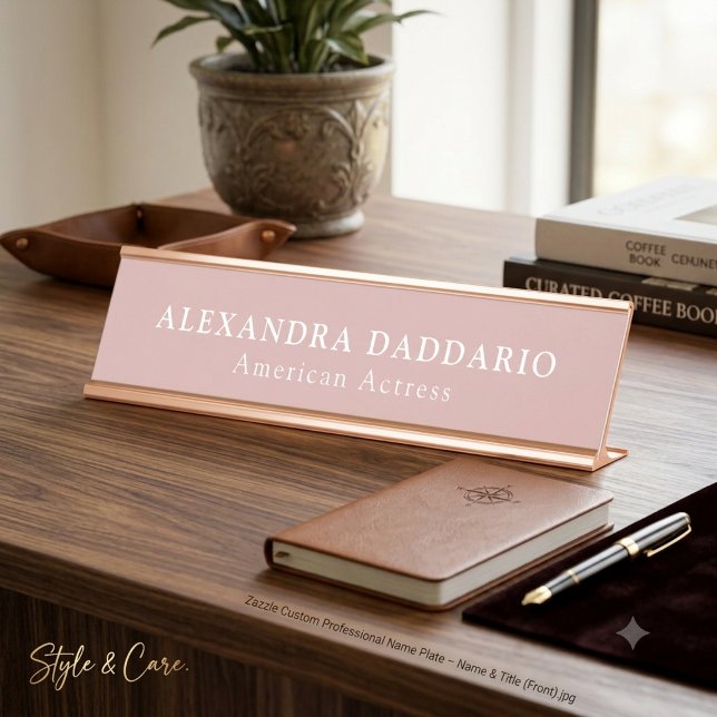 Plaque Professionnelle Personnalisée – Nom & Titre (Custom Professional Name Plate – Name & Title)