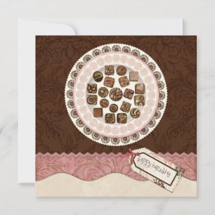 Plaque remplie de chocolats Invitation à la fête d