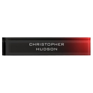 Plaque rouge noire moderne
