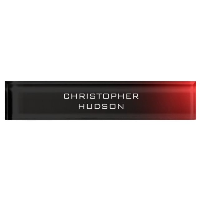 Plaque rouge noire moderne (Devant)