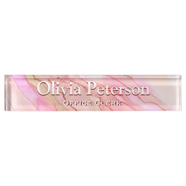 Plaque rouge Soft Pink Alcok Ink Art Desk (Devant)