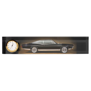 Plaque signalétique de bureau avec la voiture
