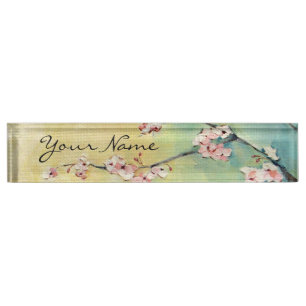 Plaque signalétique du bureau acrylique en fleur d