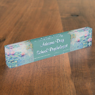 Plaque signalétique du bureau acrylique Monet Wate