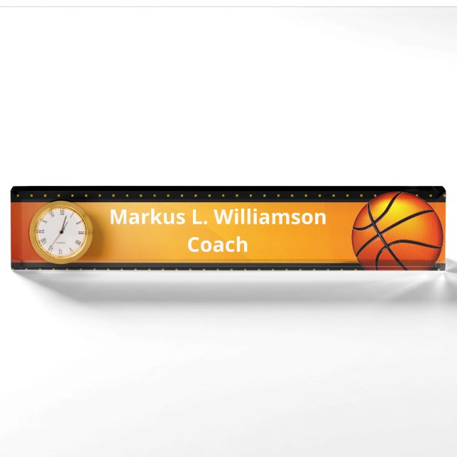 Plaque signalétique du bureau de basket-ball avec  (Devant)