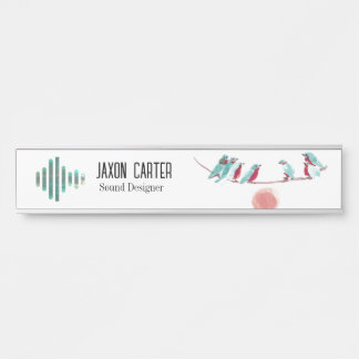 Plaque signalétique du bureau de chant des oiseaux