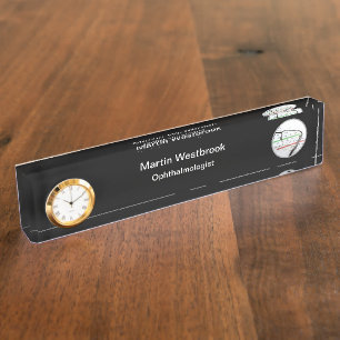 Plaque signalétique du bureau de l'ophtalmologist