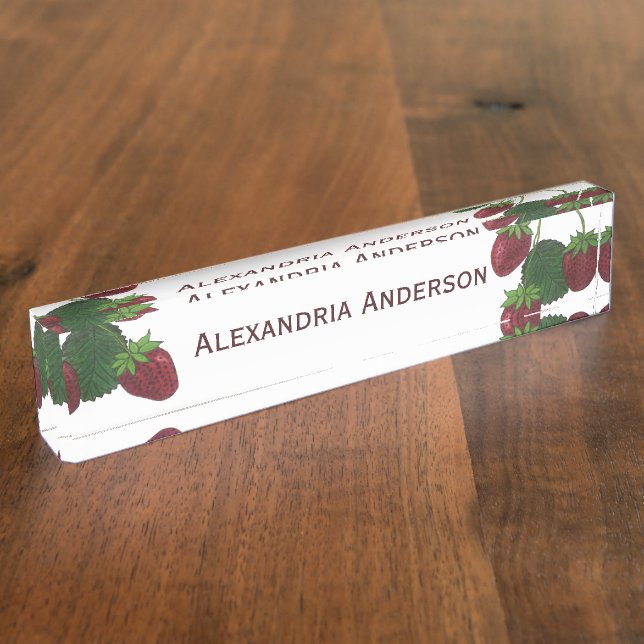 Plaque signalétique du bureau de vigne fraise (Taille)