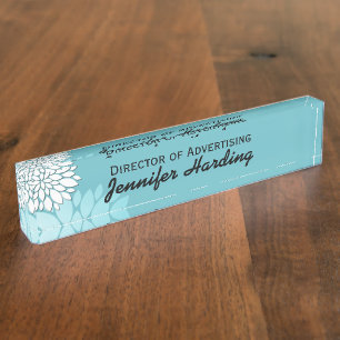 Plaque signalétique faite sur commande bleue de