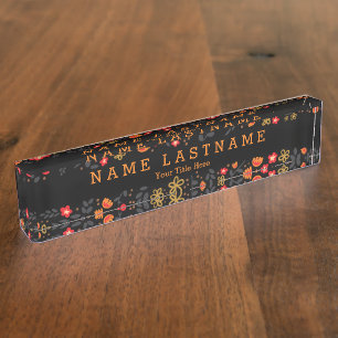 Plaque signalétique noire faite sur commande Girl