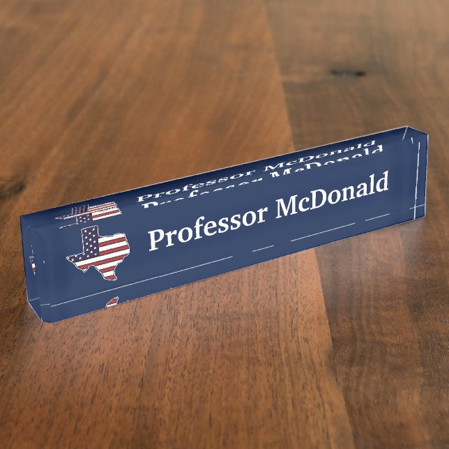 Plaque signalétique personnalisable de bureau de (Taille)