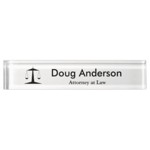 Plaque signalétique personnalisée d'avocat