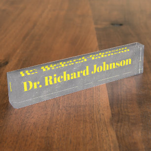Plaque signalétique personnalisée de bureau