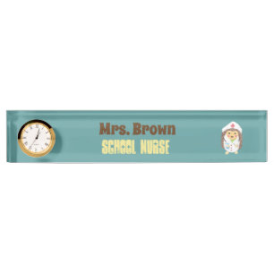 Plaque signalétique personnalisée de l'infirmière 