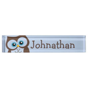 Plaque signalétique personnalisée par hibou mign