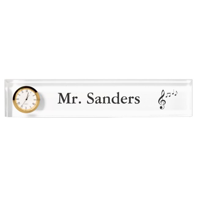 Plaque signalétique personnalisée w/Clock "de (Devant)