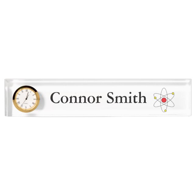 Plaque signalétique personnalisée w/Clock de (Devant)