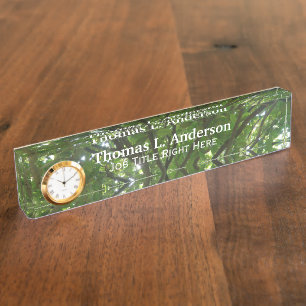 Plaque signalétique supérieure de bureau d'arbre