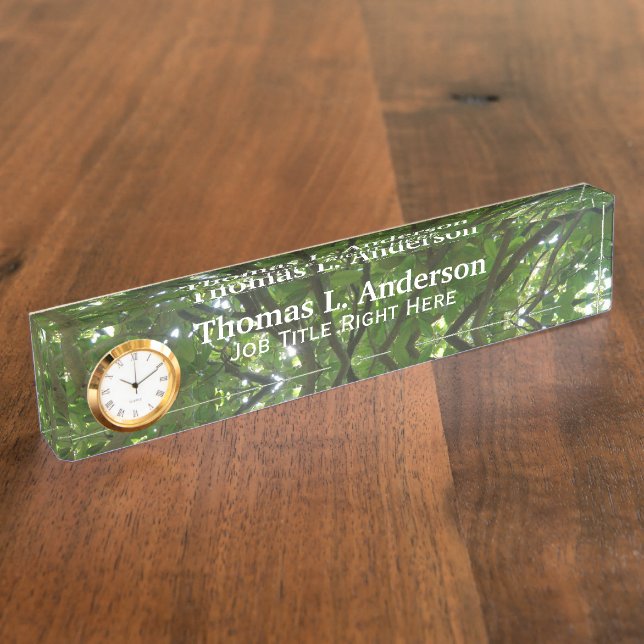 Plaque signalétique supérieure de bureau d'arbre (Taille)