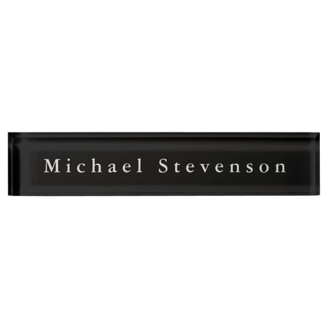 Plaque signalétique unique Black Elegant Modern De (Devant)