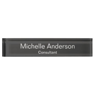 Plaque signalétique unique Chic Grey Consultant