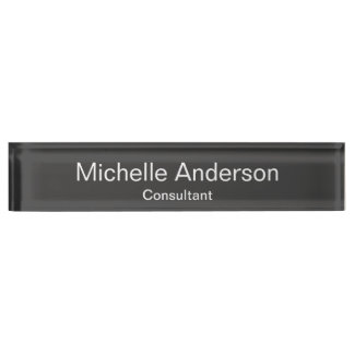Plaque signalétique unique Chic Grey Consultant