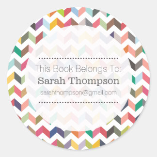 Plaque Stickers Nom de l'école Aztec Chevron