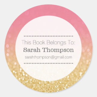 Plaque Stickers Nom de l'école Stickers Gold Ombre