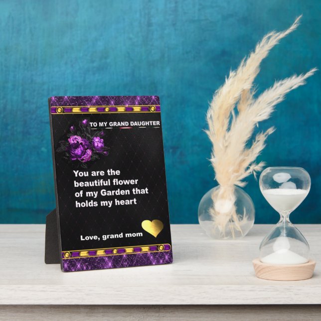 Plaque Tabletop, cadeau à ma petite fille citation (Côté)