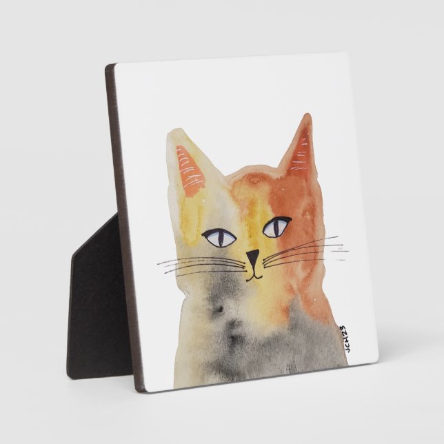 Plaque tablette d'aquarelle Cat Art (Recto)