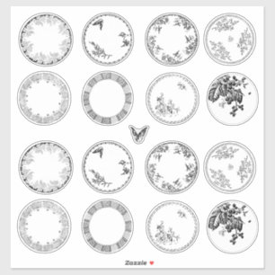 Plaques d'antiquités françaises   stickers NOIR